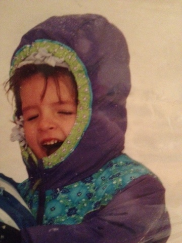 Jugué en la nieva por primera vez.