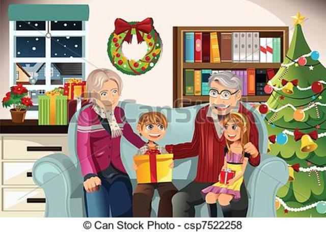 Navidad con mis abuelos.