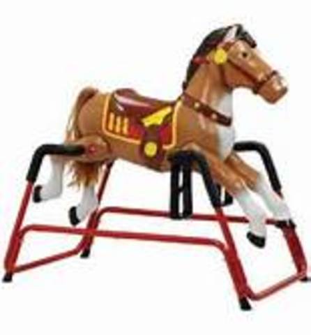 Chirstmas morning when i got my little bounce pony