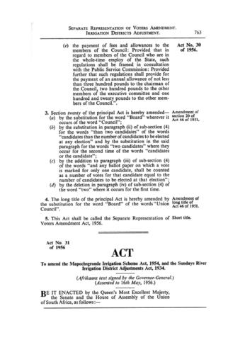 Separate representation of voters act