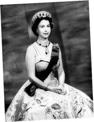 The ceremony of the coronation of Elizabeth II