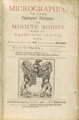Robert Hooke Publishes "Microgphia"