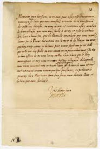 Letter from Mary to Philip