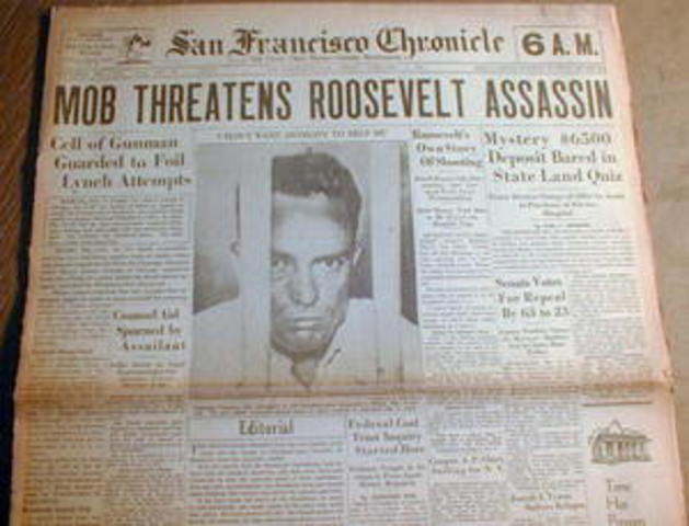 FDR escapes assassination in Miami