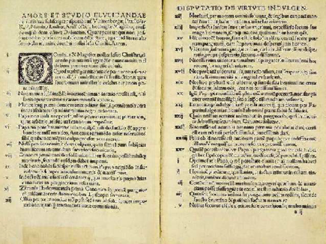 Luther Posted The Ninety-Five Theses