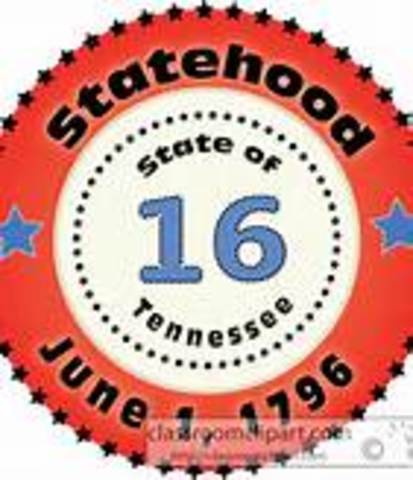 Tennessee was admitted to statehood