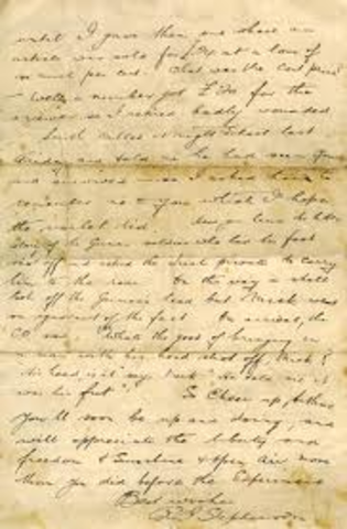 Poe sends a desperate letter to John Allan asking for help, and is ignored.