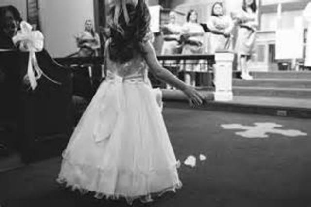 When I was seven I was the flower girl in my uncle's wedding