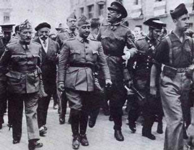 Franco se sumó al bando de los sublevados