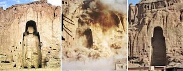 Taliban blow up statues