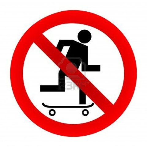 No toy vehicles on public property