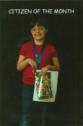 My first citizen of the month award.