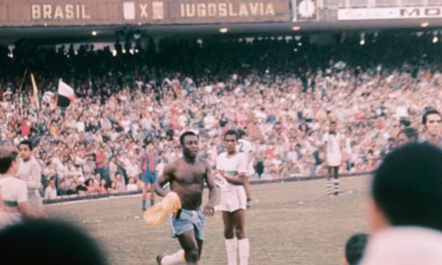 Pele played his last international match