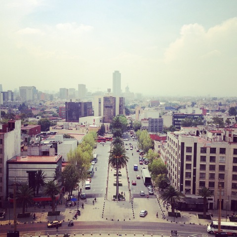 Vista de la ciudad de México desde las alturas