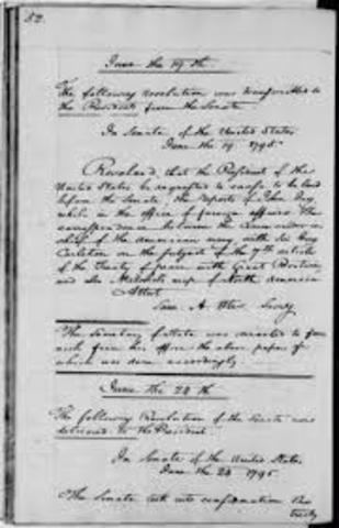 American government signed "Jay Treaty" with British Government.