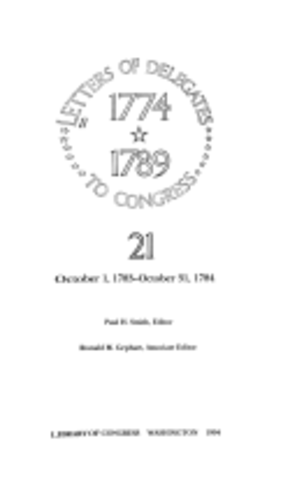 Letters of Delegates to Congress
