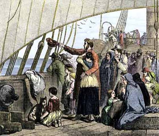 Immigrants on ship
