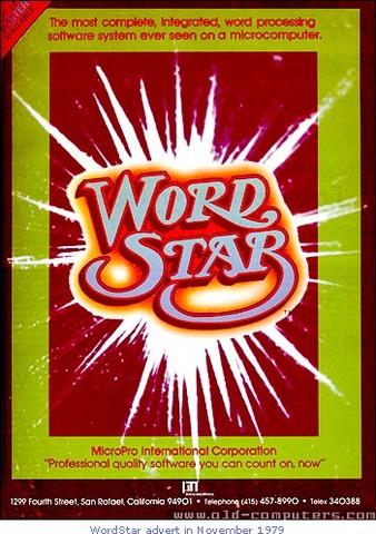 WordStar Software, Word Processors.
