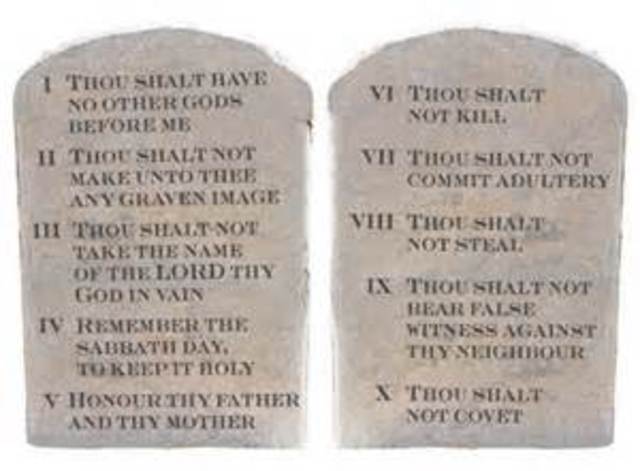 Ten Commandments Given to Moses