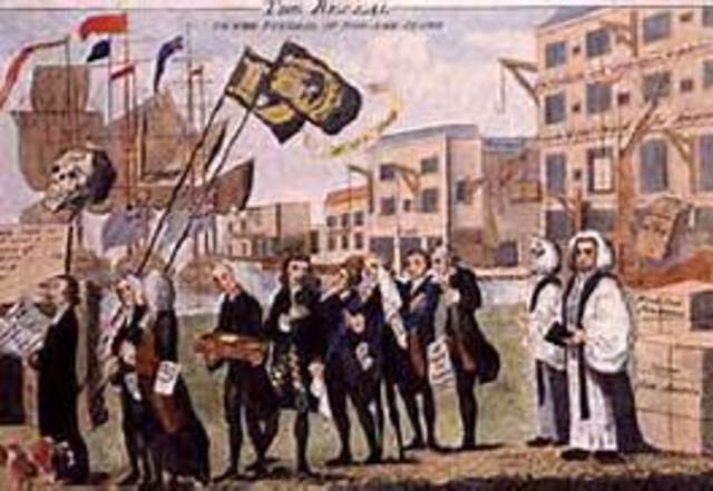 Beginning of the Stamp act