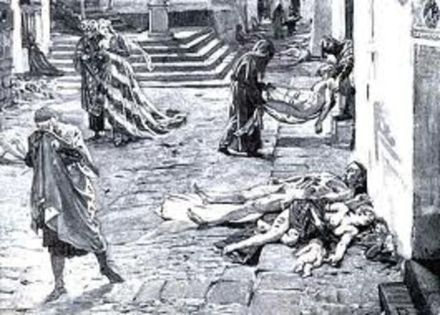 Plague reaches England