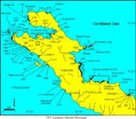 Vasco Nunez de Balbo sailed to the Darien peninsula