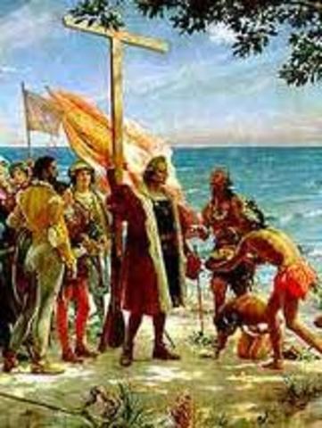 Christopher Columbus arrives in Cuba