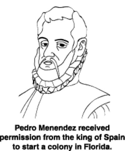 Pedro Menendez (Spanish) established a Fort called San Augustin, and conquered Fort Caroline.