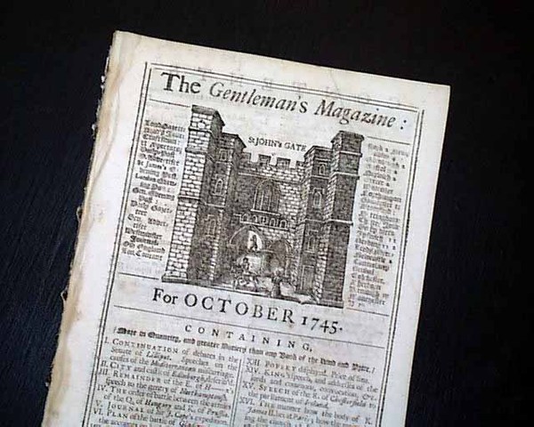 The lyrics to Britain's national anthem, 'God Save the Queen," appeared in a copy of Gentleman's Magazine