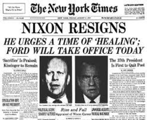 President Nixon resigns