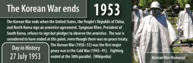 Korean War ends