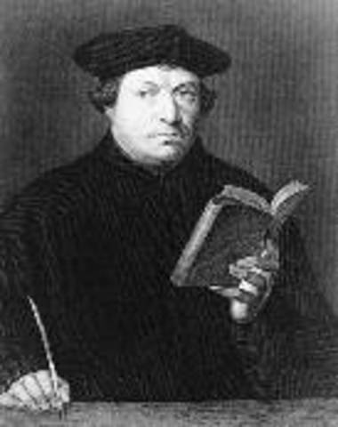 Martin Luther presents his 95 Theses