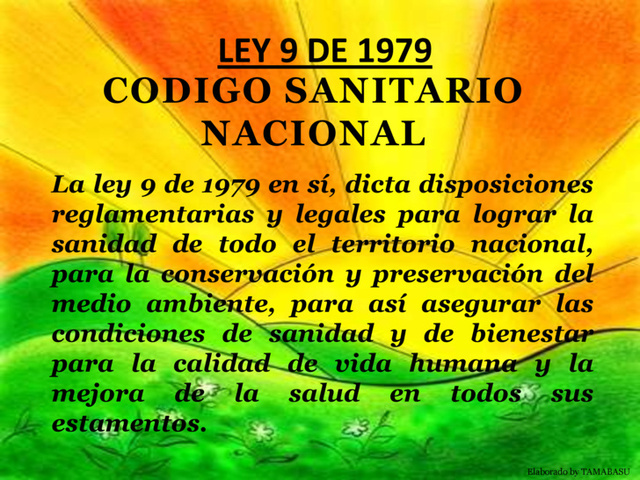 Ley 9 de1979 o Código Sanitario