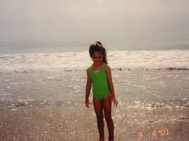 Fui a la playa en 2001.
