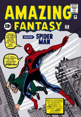 First appearance of Spider-Man in comics