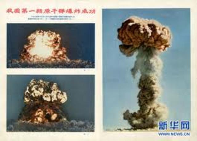 China Explodes It's First Atomic Bomb