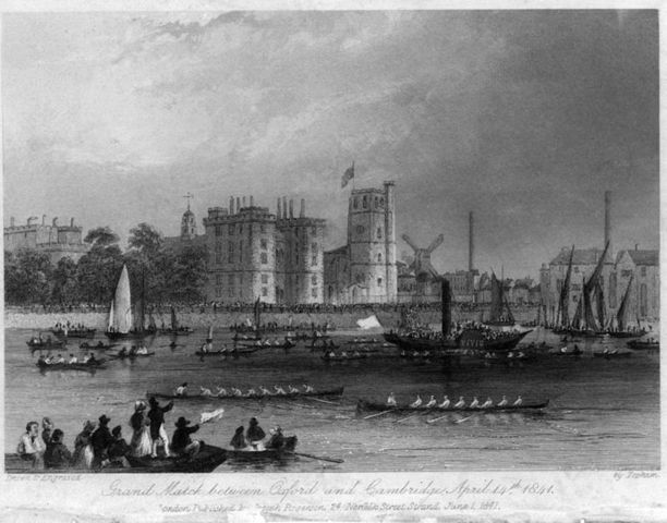 Start of rowing between colleges