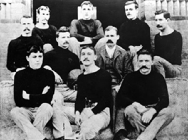 First basketball game ever played.