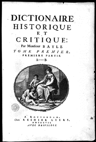 "Historical and Critical Dictionary"