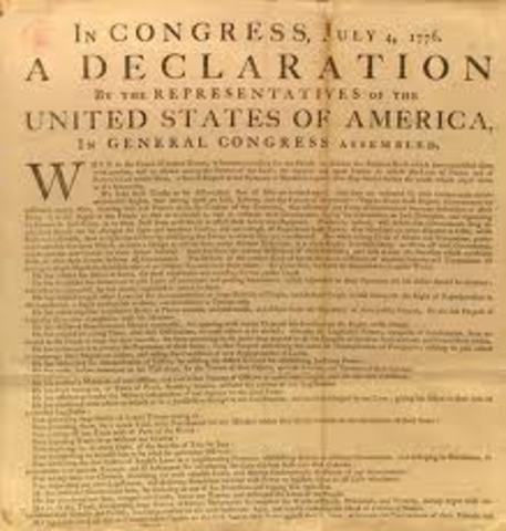 America declares independence