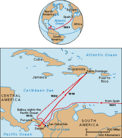 VASCO NÚÑEZ DE BALBOA, divisó el Mar del Sur