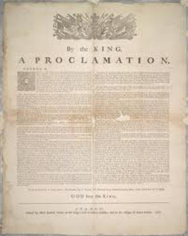 Proclimation of 1763 was written