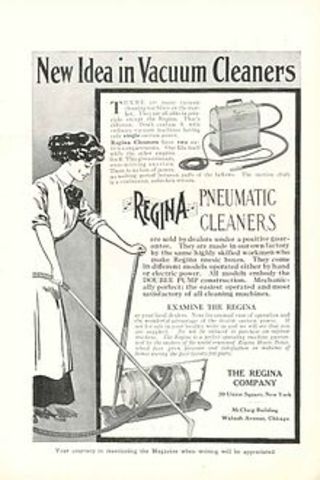le Griffith's Improved Vacuum Apparatus for Removing Dust from Carpets .( Il s'agit du premier aspirateur domestique comparable aux aspirateurs actuels.)