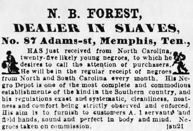 A slave sale advertisement