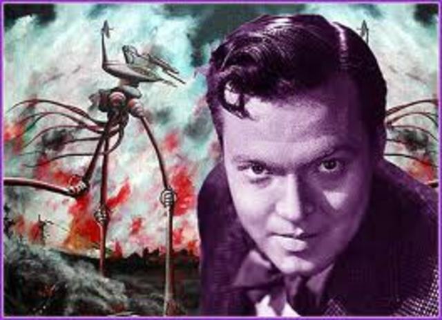 orson welles broadcasts thw WAR OF THE WORLDS