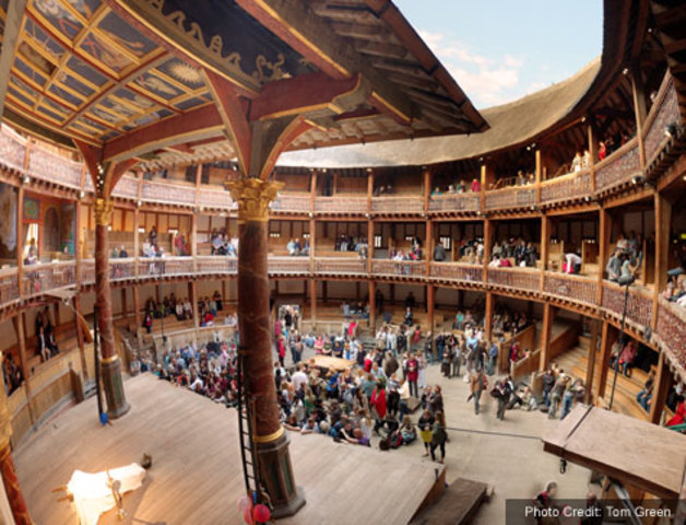 Globe Theatre is built in London.