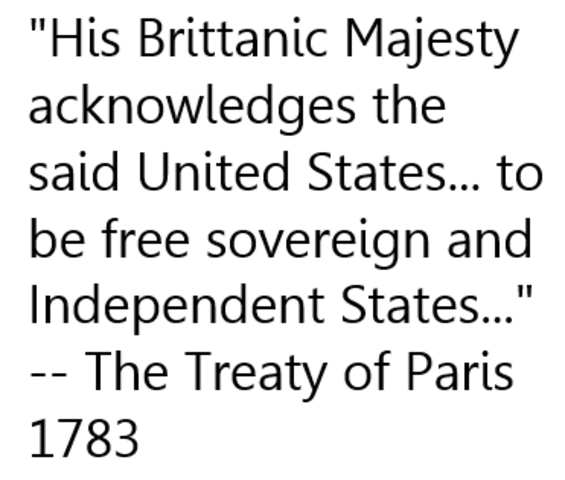 Treaty of Paris of 1783 - Resolution