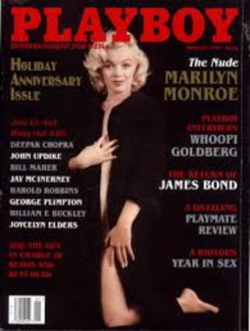 marilyn monroe como portada en la revista de playboy