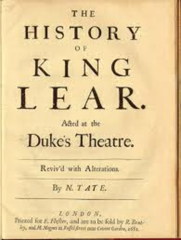 Shakespeare writes King Lear and Macbeth