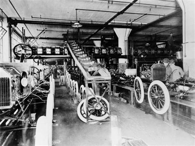 Ford introduces the assembly line